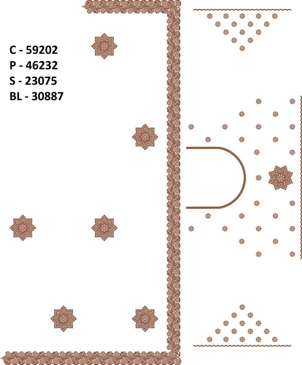 Saree Design 22 - Barick Stitch Concept Border C Palu Skirt Sar