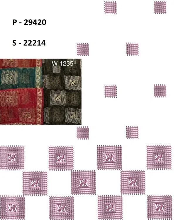 Saree Design 25026 - Peacock Figure Concept Pallu Skirt Saree 100 282134