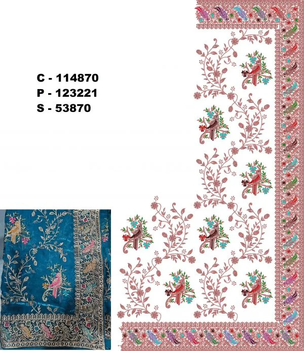 Saree Design 4720 - Parrot Figure Concept Border C Pallu Skirt 16