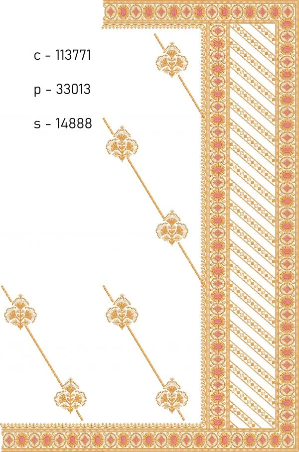Saree Design 5818 - Awesome Border C Pallu Skirt Saree