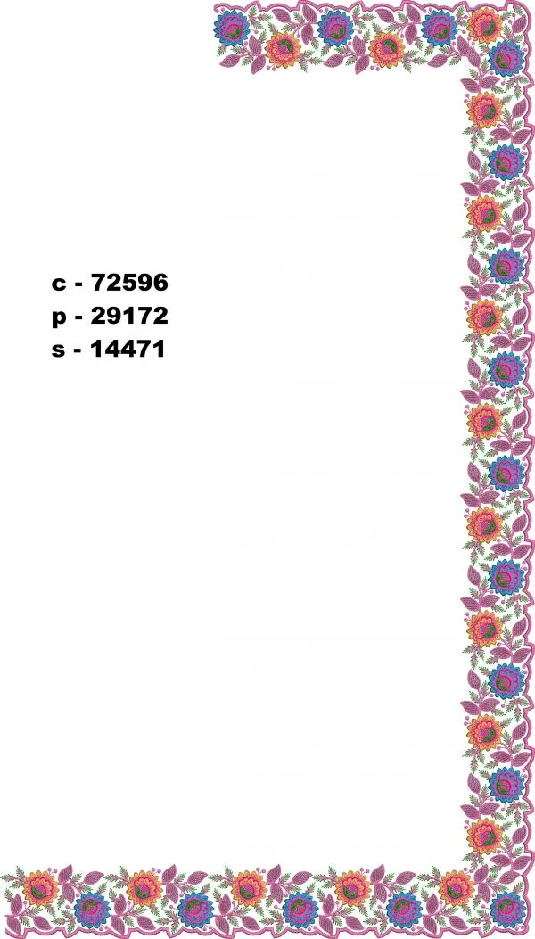 Saree Design 6957 - Beautiful Border C Pallu Skirt Saree