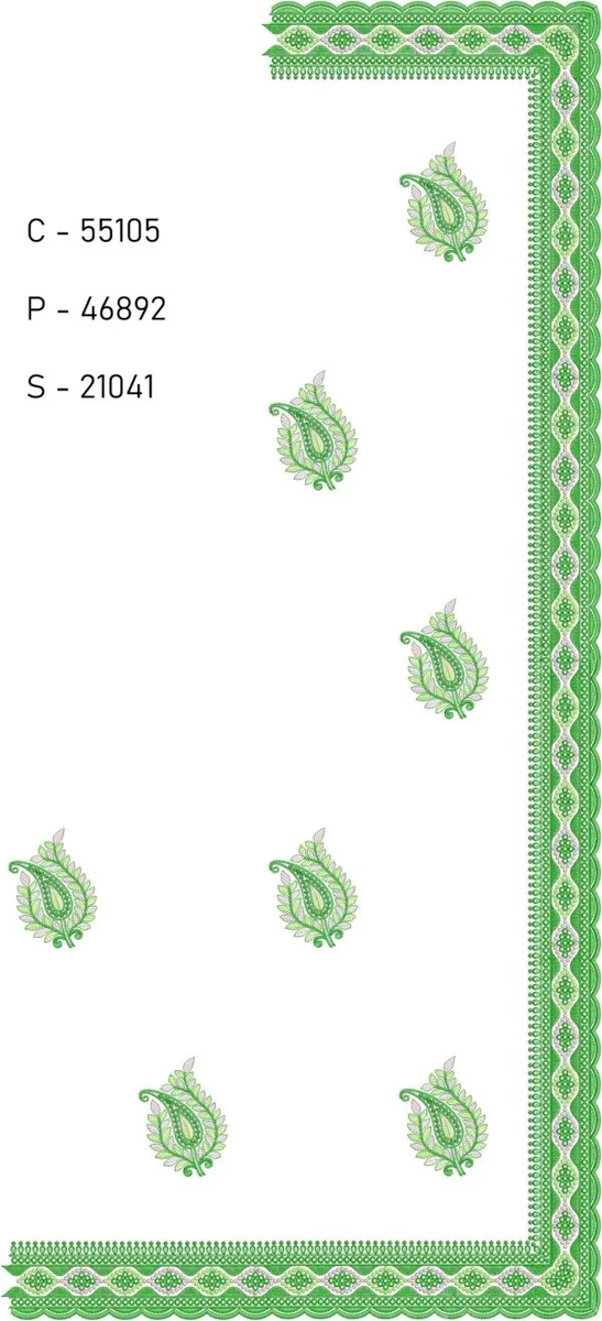 Saree Design 7755 - Unique Border C Pallu Skirt Saree