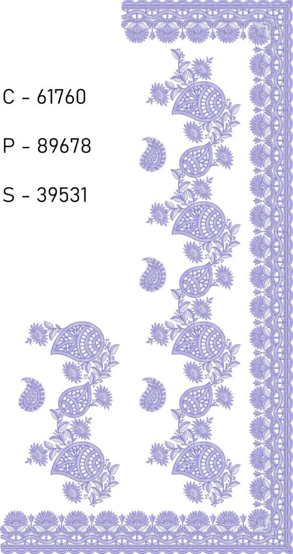 Saree Design 8405 - Beautiful Border C Pallu Skirt Saree