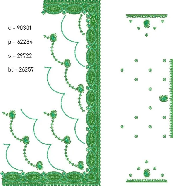 Saree Design 9233 - New Pattern Border C Pallu Skirt Saree