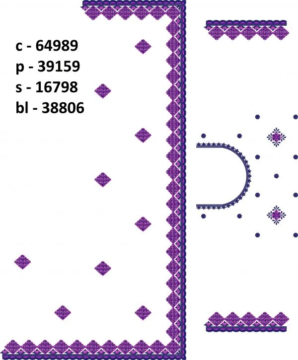 Saree Design 939 - Unique Border C Pallu Skirt Saree