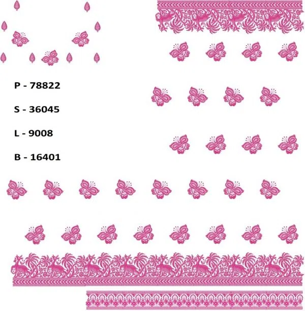 Saree Design 9704 - Deer Butterfly Figure Concept Pallu Skirt S 270855