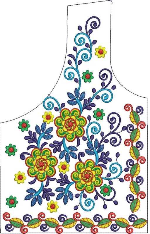 Daman Design 3604 - Indian Jacket Kurti Embroidery Design (20) 59428